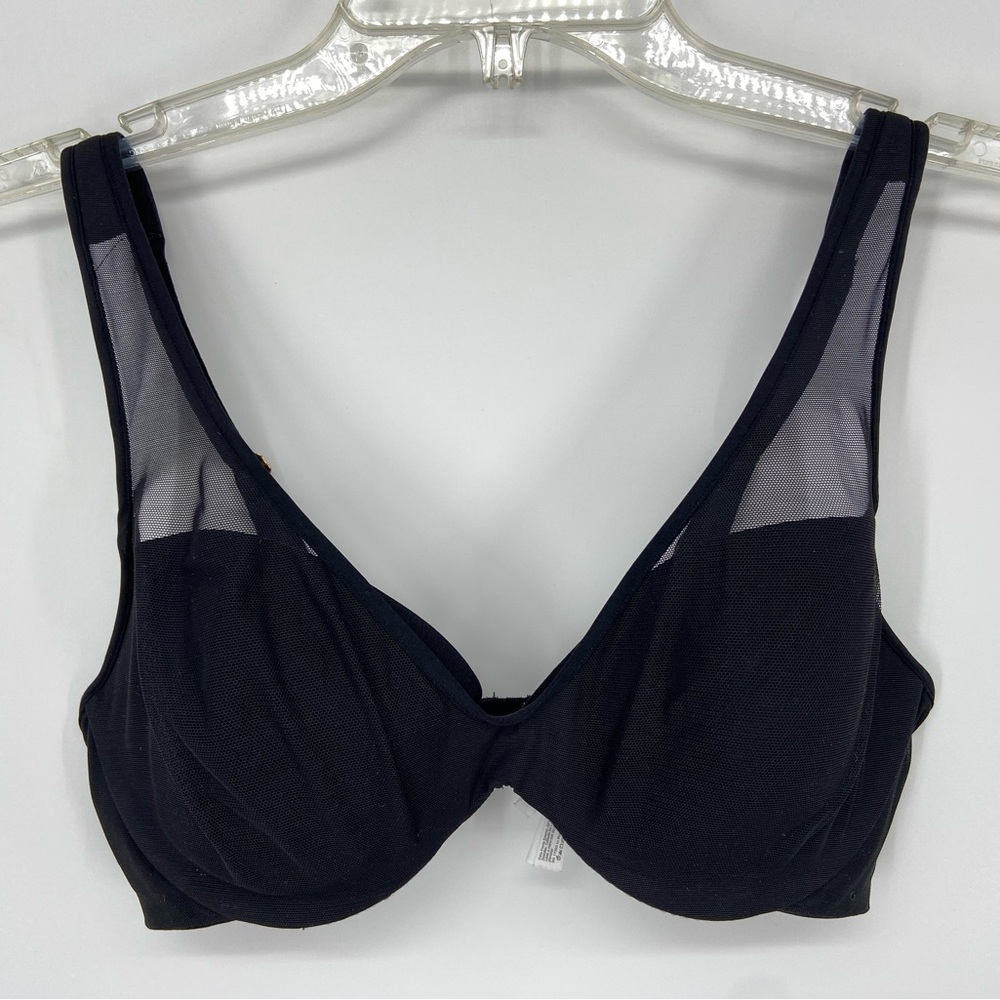 Le Mystere Black Mesh Detail Bra‎